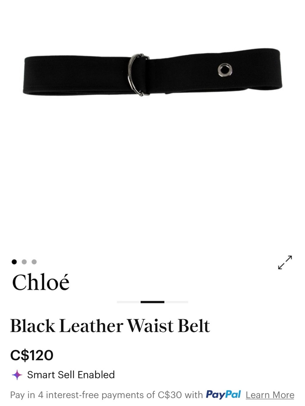 Black Leather Waist Belt